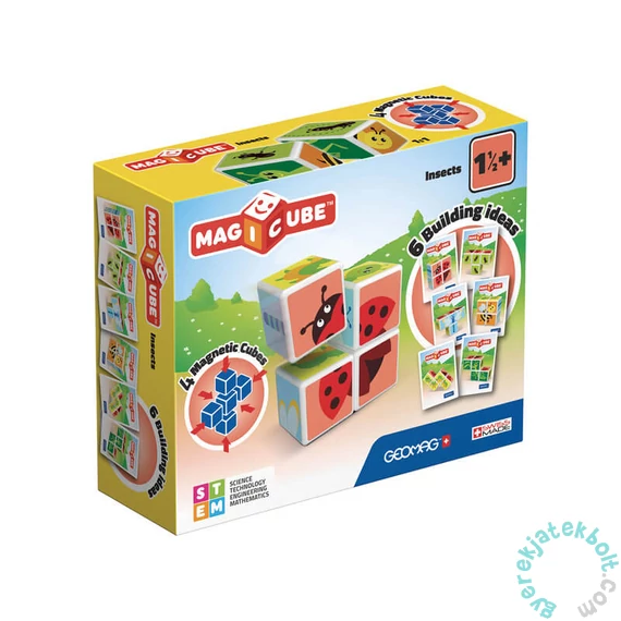 Geomag Magicube Printed Rovarok 7 db-os mágneses építőjáték készlet (GMG00121)
