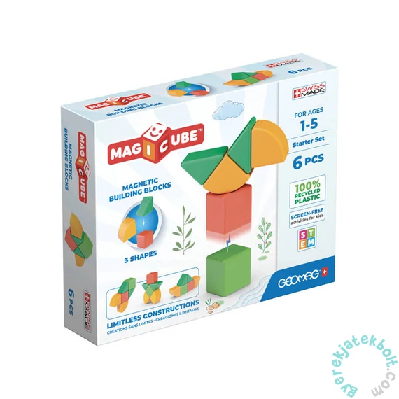 Geomag Magicube Recycled 6 db-os mágneses kezdőszett (GMG00207)