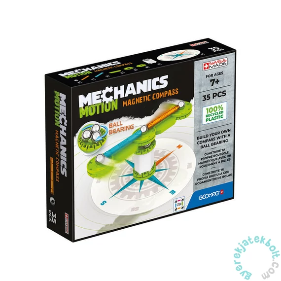 Geomag Mechanics Motion Recycled Iránytű 35 db-os mágneses építőjáték készlet (GMG00766)