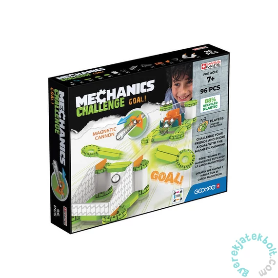 Geomag Mechanics Recycled Challenge Goal! 96 db-os mágneses építőjáték készlet (GMG00778)