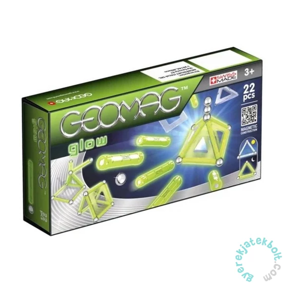 Geomag Glow foszforeszkáló 22 db-os mágneses építőjáték készlet