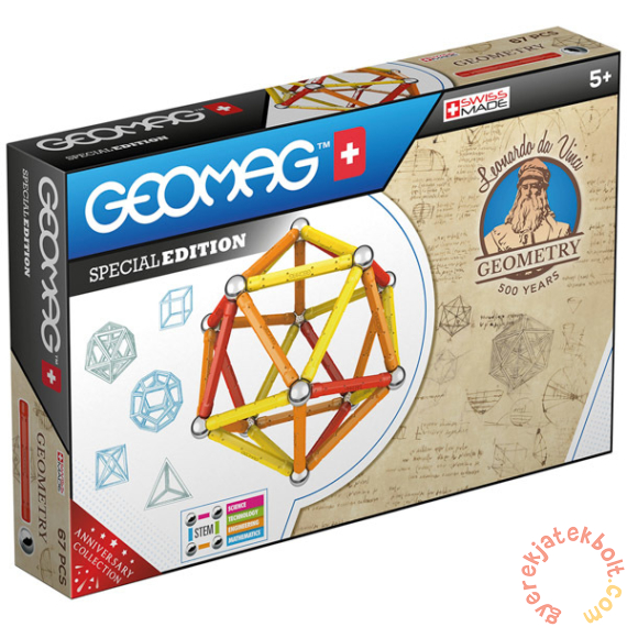 Geomag Special Edition - Leonardo da Vinci Magnetic Geometry 67 db-os mágneses építőjáték készlet 