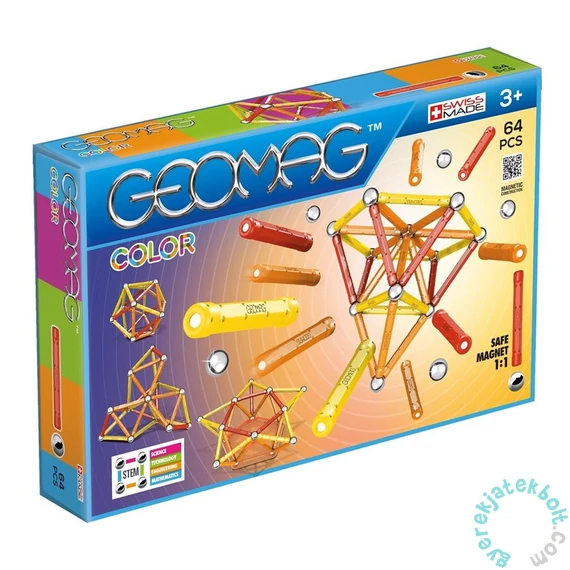 Geomag Color 64 db-os mágneses építőjáték készlet (GMG00262)