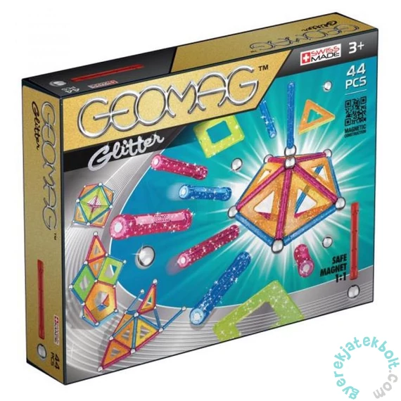 Geomag Glitter Panels 44 db-os mágneses építőjáték készlet (GMG00532)