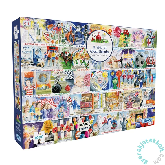Gibsons 1000 db-os puzzle - A Year in Great Britain (G7140)