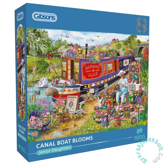 Gibsons 1000 db-os puzzle - Canal Boat Blooms (G6456)