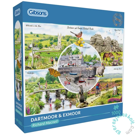 Gibsons 1000 db-os puzzle - Dartmoor & Exmoor (G6462)