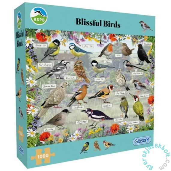 Gibsons 1000 db-os puzzle - RSPB Blissful Birds (G6469)