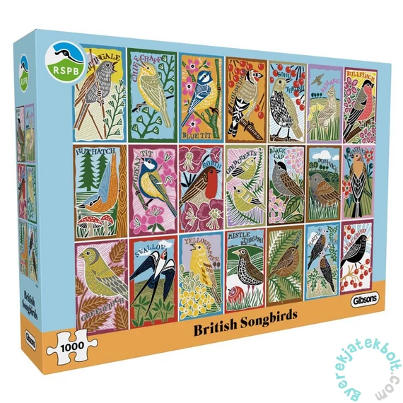 Gibsons 1000 db-os puzzle - RSPB British Songbirds (G7180)