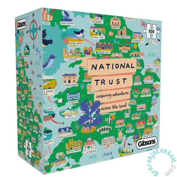 Gibsons 500 db-os Gift puzzle - National Trust Across the Land (G3450)