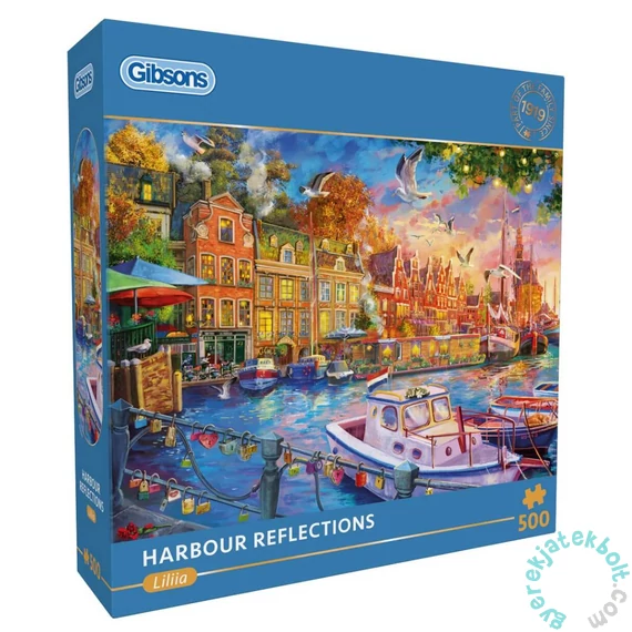 Gibsons 500 db-os puzzle - Harbour Reflections (G3174)