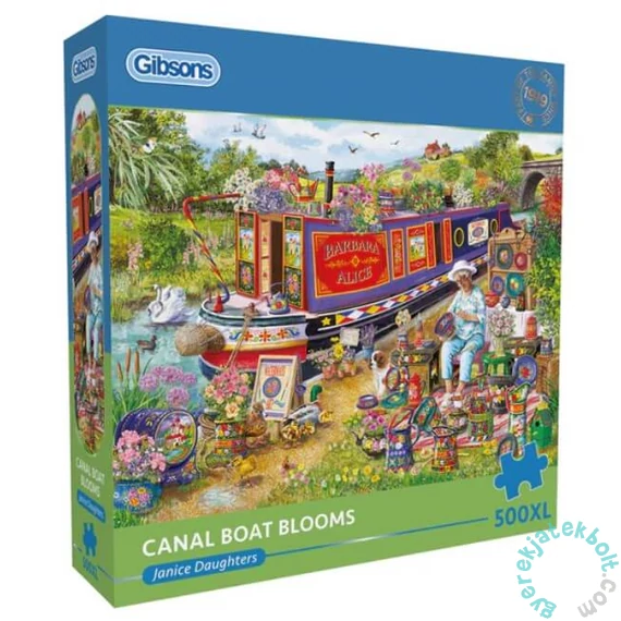 Gibsons 500 db-os XL puzzle - Canal Boat Blooms (G3570)
