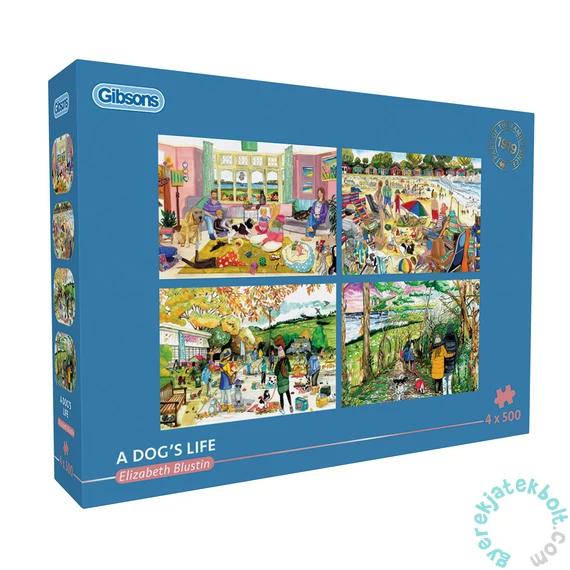 Gibsons 4x500 db-os puzzle - A Dogs Life (G5065)