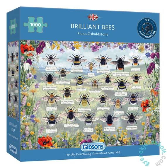 Gibsons 1000 db-os puzzle - Brilliant Bees (G6343)