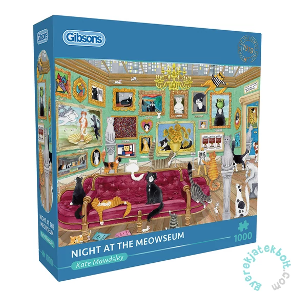 Gibsons 1000 db-os puzzle - Night at the Meowseum (G6402)