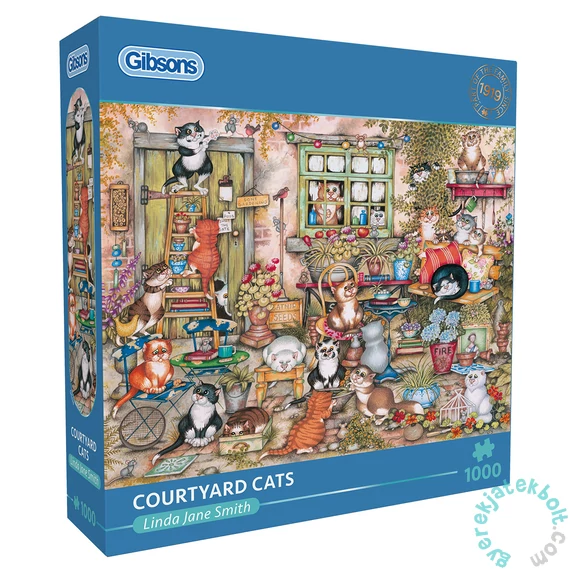 Gibsons 1000 db-os puzzle - Courtyard Cats (G6428)