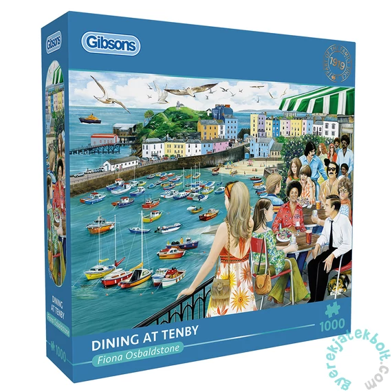 Gibsons 1000 db-os puzzle - Dining at Tenby (G6438)