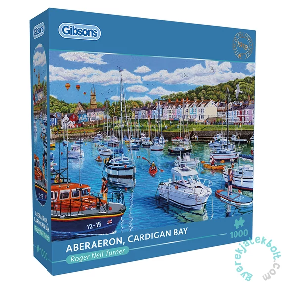 Gibsons 1000 db-os puzzle - Aberaeron, Cardigan Bay (G6444)