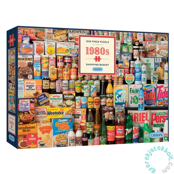 Gibsons 1000 db-os puzzle - 1980s Shopping Basket (G7034)
