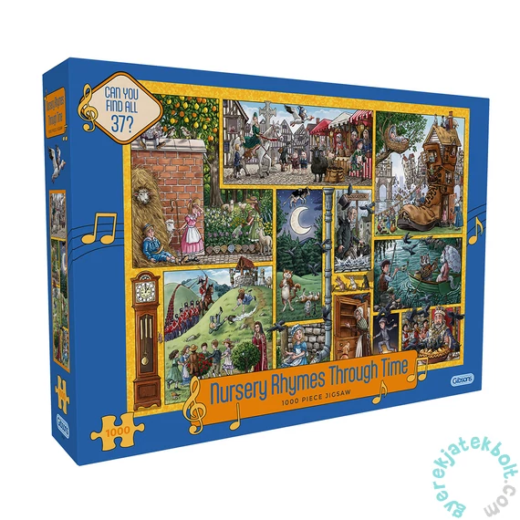 Gibsons 1000 db-os puzzle - Nursery Rhymes Through Time (G7139)