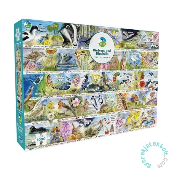 Gibsons 1000 db-os puzzle - RSPB - Birdsong and Bluebells (G7151)