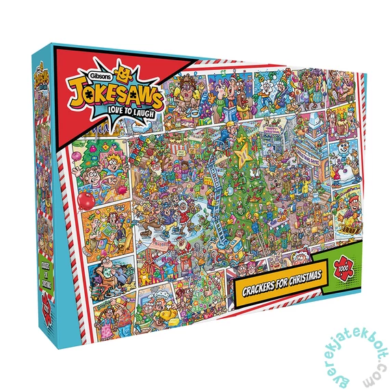 Gibsons 1000 db-os puzzle - Jokesaws - Crackers for Christmas (G7166)