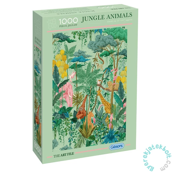 Gibsons 1000 db-os puzzle - The Art File - Jungle Animals (G7215)