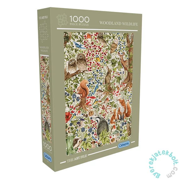 Gibsons 1000 db-os puzzle - The Art File - Woodland Wildlife (G7217)