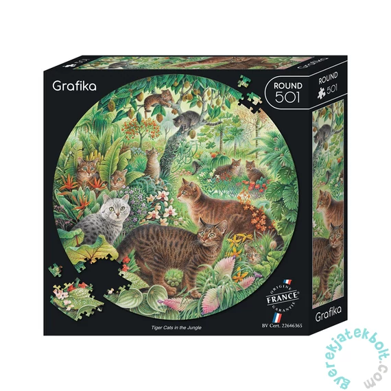 Grafika Art 501 db-os kör puzzle - Tiger Cats in the Jungle (33777)