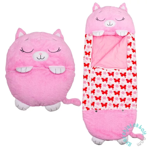 Happy Nappers 2 az 1-ben nagy hálózsák - Pink Cica - 168 cm