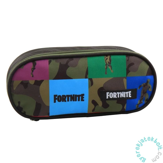 Fortnite ovális tolltartó - Színes sziluettek