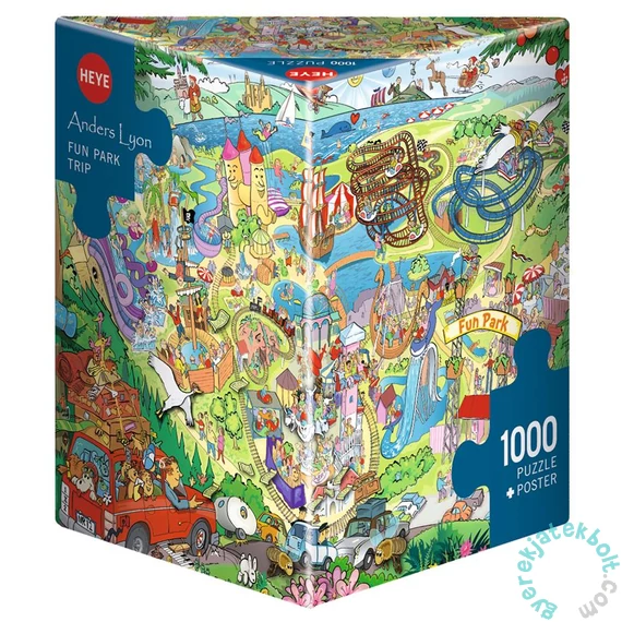 Heye 1000 db-os Triangular puzzle - Fun Park Trip, Lyon (29837)