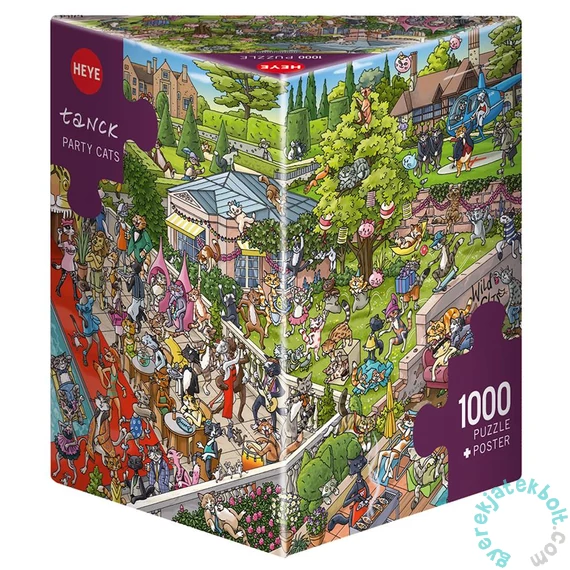 Heye 1000 db-os Triangular puzzle - Party Cats, Tanck (29838)