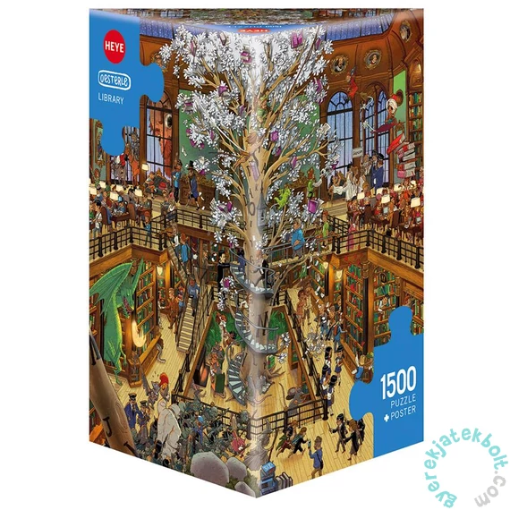 Heye 1500 db-os Triangular puzzle - Library, Oesterle (29840)