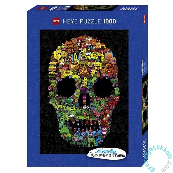 Heye 1000 db-os puzzle - Doodle Skull, Burgerman (29850)
