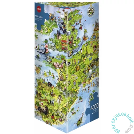 Heye 4000 db-os Triangular puzzle - United Dragons of Europe, Degano (8854)