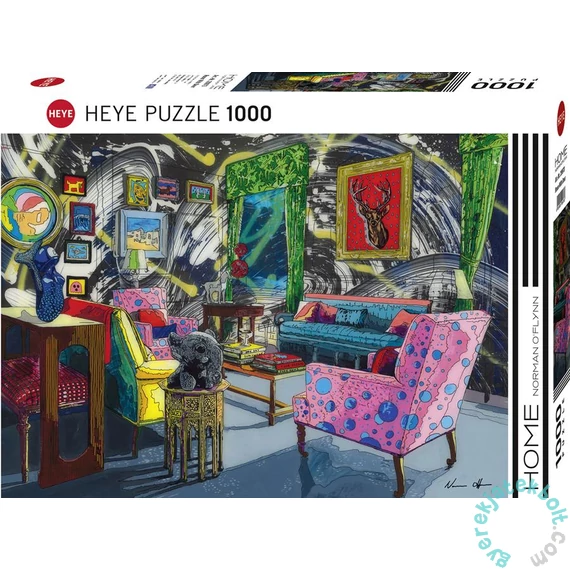 Heye 1000 db-os puzzle - Home - Room With Deer, O'Flynn (29973)