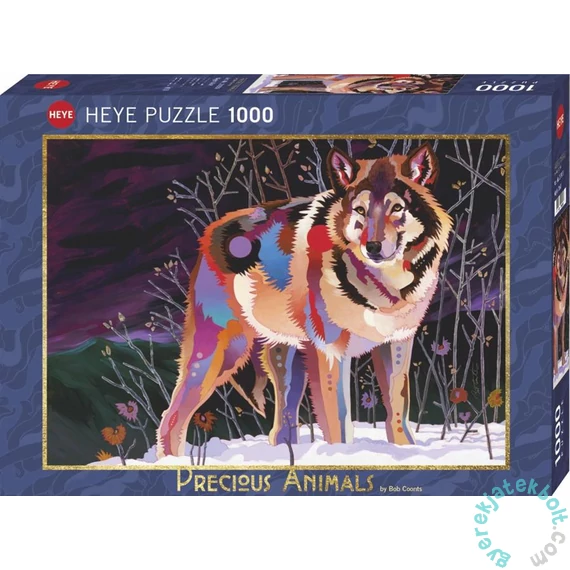Heye 1000 db-os puzzle - Precious Animals - Night Wolf, Coonts (29939)