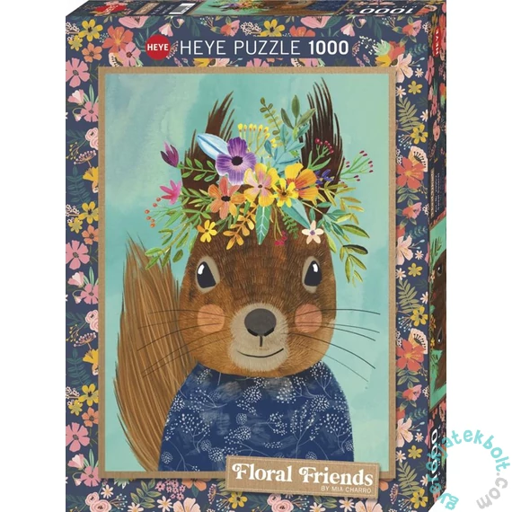 Heye 1000 db-os puzzle - Floral Friends - Sweet Squirrel (29953)