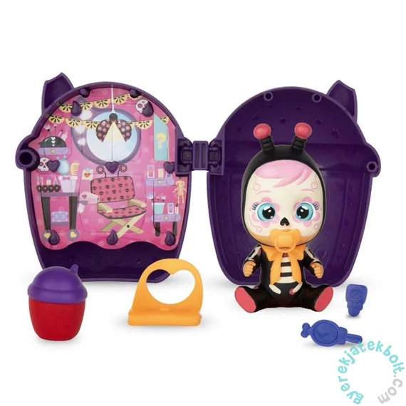 Cry Babies Varázskönnyek Halloween Világító meglepetés baba cumisüveg házikóban