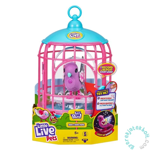 Little Live Pets Papagáj kalitkában - Polly Pearl (LLP26404)