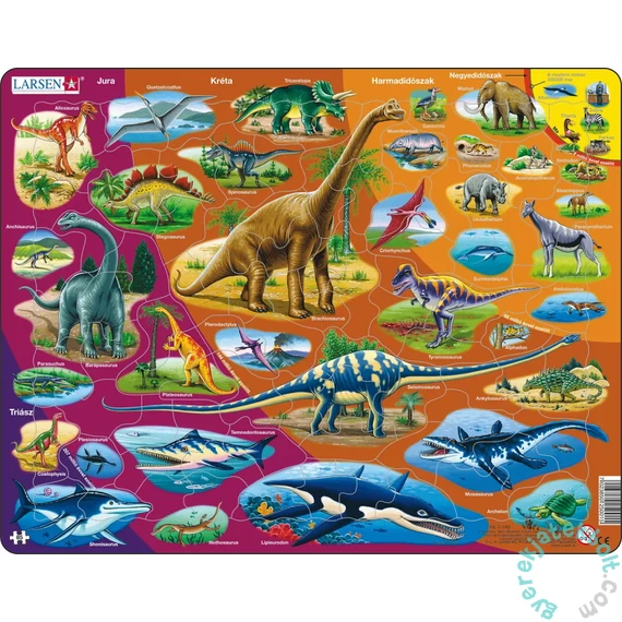 Larsen Maxi Puzzle 85 db-os - Természetrajz - A Triász kortól napjainkig (HL1HU)