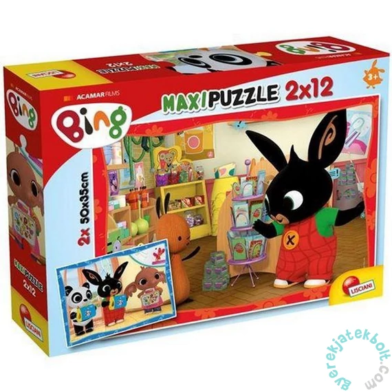 Lisciani 2 x 12 db-os maxi puzzle - Bing az iskolában (81233)