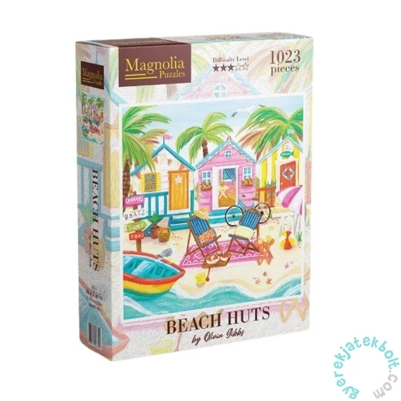 Magnolia 1023 db-os Square puzzle - Beach Huts - Olivia Gibbs Special Edition (3474)