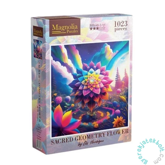 Magnolia 1023 db-os Square puzzle - Sacred Geometry Flower - Elif Hürdogan Special Edition (8612)