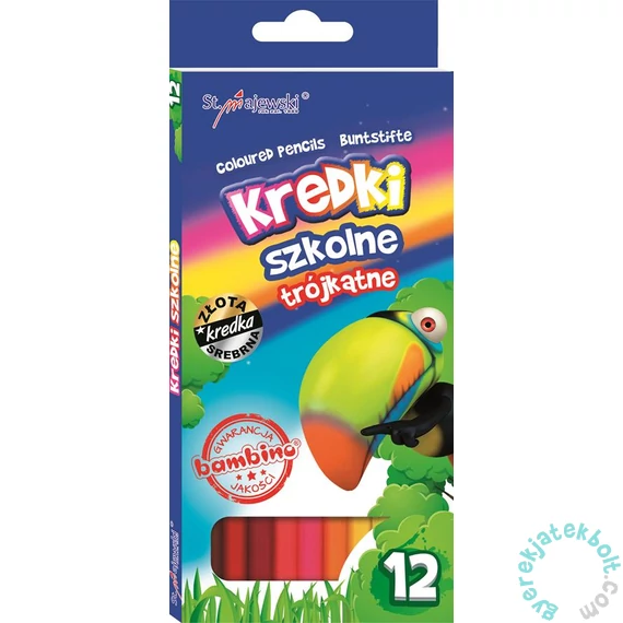 Bambino háromszög színes ceruza - 12 db-os (002038)