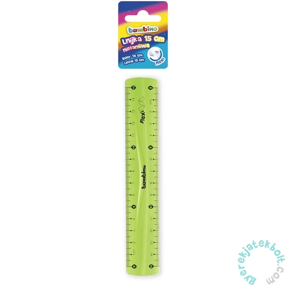 Bambino flexibilis vonalzó -15 cm - Zöld (04971A)