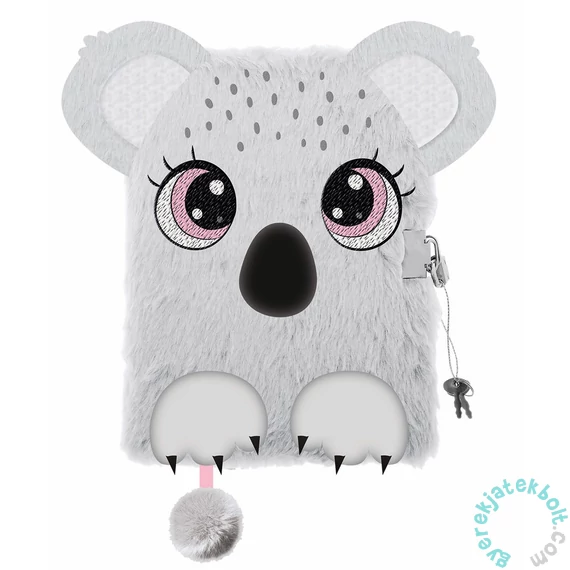 My little friend 3D szőrmés kulcsos napló - A/5 - 96 lapos - Koala