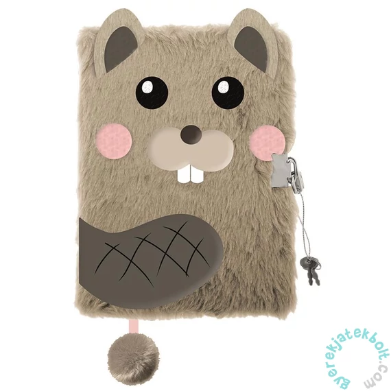 My little friend 3D szőrmés kulcsos napló - A/5 - 96 lapos - Hód