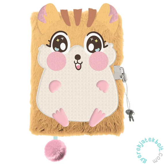 My little friend 3D szőrmés kulcsos napló - A/5 - 96 lapos - Hörcsög
